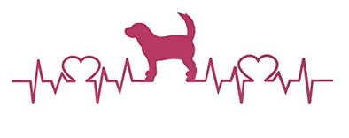 Custom Pulse Dog Vinyl Decal - Heart Beat Bumper Sticker, for Tumblers, Laptops, Car Windows - EKG Dog Owner Gift-WickedGoodz