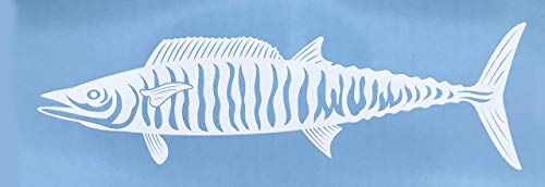 Custom Wahoo Fish Vinyl Decal - Personalized Fishing Bumper Sticker, for Tumblers, Laptops, Car Windows, Wahoo Fish Design-WickedGoodz