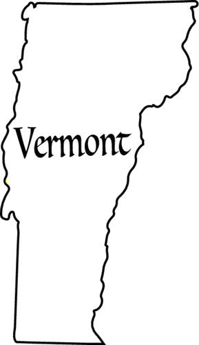 Die Cut White Vermont Vinyl Decal - State Bumper Sticker - Perfect Vt Vacation Souvenir Gift-WickedGoodz