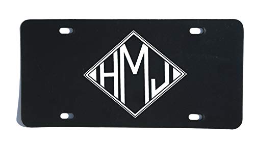 Personalized Monogram Vanity Plate - Diamond Design-WickedGoodz