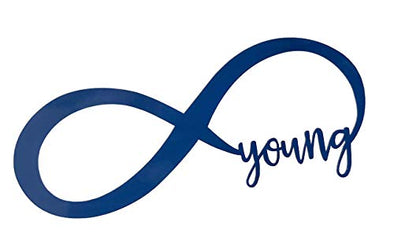 Forever Young Infinity Loop Vinyl Decal Sticker-WickedGoodz