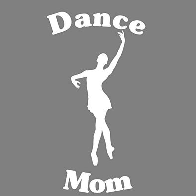WickedGoodz White Vinyl Ballerina Dance Mom Decal Transfer - Dancer Bumper Sticker - Perfect Mom Gift-WickedGoodz