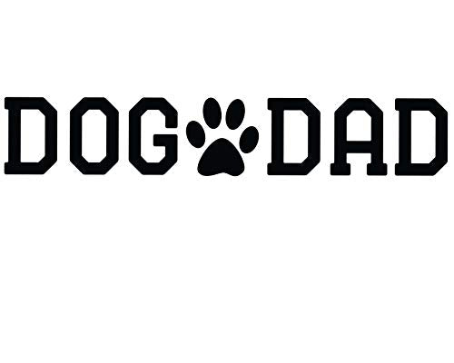 Custom Personalized Dog Dad Vinyl Decal - Pet Paw Bumper Sticker, for Tumblers Coolers, Laptops, Car Windows - Paw Print Design-WickedGoodz