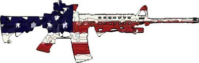 WickedGoodz Tactical AR15 American Flag Refrigerator Magnet - Ar15 Car Bumper Magnet - Patriotic Gift-WickedGoodz
