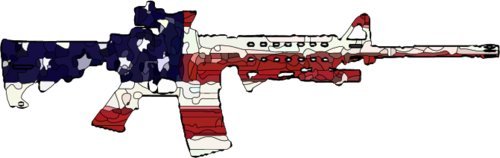 WickedGoodz American Flag Tactical AR-15 Vinyl Decal - Ar15 Bumper Sticker - Great Gun 2nd Amendment Patriot Gift-WickedGoodz