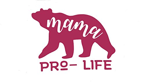 Custom Mama Bear Pro Life Vinyl Decal - Anti Abortion Bumper Sticker, for Tumblers, Laptops, Car Windows, Baby Decal-WickedGoodz