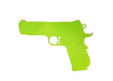 Vinyl Green 1911 Gun Decal - 2nd Amendment Bumper Sticker-WickedGoodz