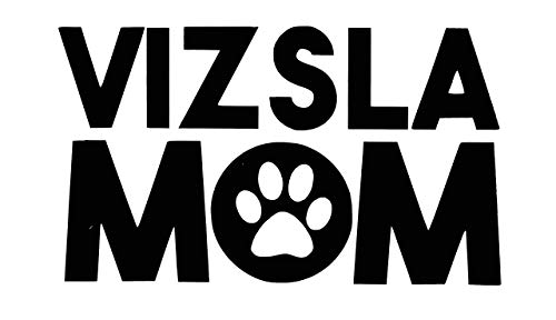 Custom Vizsla Mom Vinyl Decal - Dog Breed Bumper Sticker, for Laptops or Car Windows - Paw Print Transfer-WickedGoodz