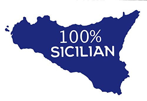 Custom Vinyl 100% Sicilian Decal - Italian Island Bumper Sticker, for Tumblers, Laptops, Car Windows - Sicily Italian Gift-WickedGoodz