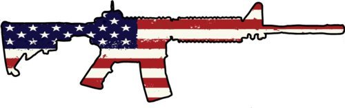 WickedGoodz Glow in The Dark American Flag AR-15 Vinyl Decal - Ar15 Bumper Sticker - Great Gun 2nd Amendment-WickedGoodz