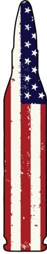 Set of Three American Flag Bullets Vinyl Window Decal - 2nd Amendment Bumper Sticker - Gun Decal - Great 2nd Amendment Patriot Gift-WickedGoodz