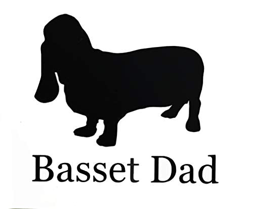 Custom Basset Hound Dad Vinyl Decal-WickedGoodz