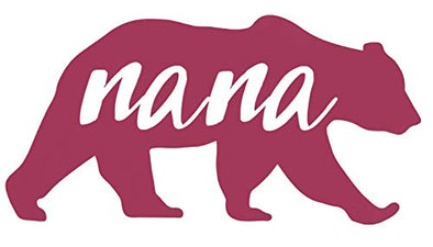 Custom Nana Bear Decal, Grandma Bumper Sticker, for Tumblers, Laptops, Car Windows - Grandma Gift-WickedGoodz