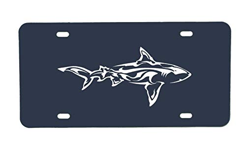 Personalized Vanity Plate, Tribal Shark Design-WickedGoodz