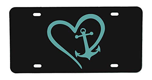 Personalized Nautical AnchorHeart Vanity Plate-WickedGoodz