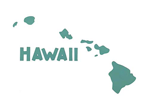 Custom Vinyl Hawaii Decal, HI State Bumper Sticker, for Tumblers, Laptops, Car Windows - Choose Color and Size-WickedGoodz