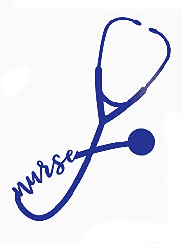 Custom Nurse Stethoscope Vinyl Decal - Nursing Bumper Sticker, for Tumblers, Laptops, Car Windows - Nurse EKG Rn CNA LPN Gift-WickedGoodz