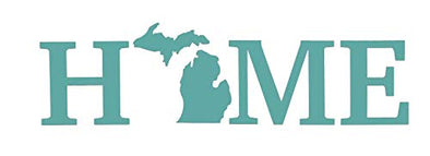 Custom Vinyl Michigan Home Decal, MI State Bumper Sticker, for Tumblers, Laptops, Car Windows - Choose Color and Size-WickedGoodz