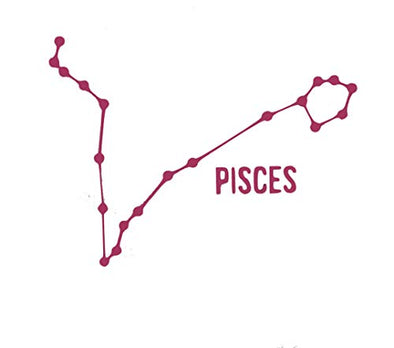 WickedGoodz Custom Vinyl Astrological Signs Pisces Decal - Zodiac Constellation Bumper Sticker, for Tumblers, Laptops, Car Windows - Pick Size and Color-WickedGoodz
