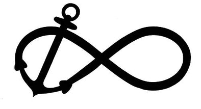 WickedGoodz Die Cut Infinity Loop Anchor Decal - Nautical Bumper Sticker - Perfect Sailing Boating Beach Gift-WickedGoodz