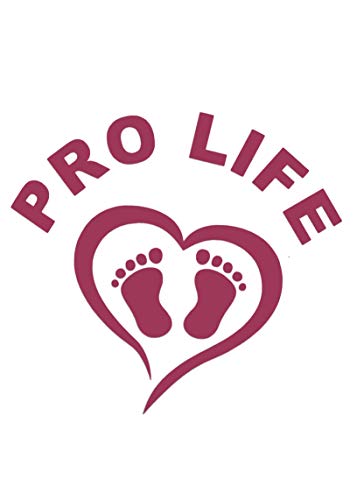 Custom Heart Baby Footprints Pro Life Vinyl Decal-WickedGoodz