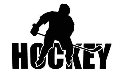 Custom Hockey Vinyl Decal Ice Hockey Bumper Sticke-WickedGoodz