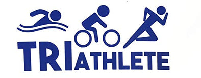 Custom Triathlon Decal - Triathlete Bumper Sticker, for Tumblers, Laptops, Car Windows, Personalized Swim Bike Running TRI Design-WickedGoodz