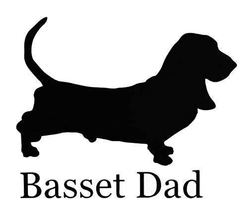 Custom Basset Hound Dad Vinyl Decal-WickedGoodz
