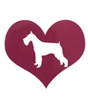Custom Heart Schnauzer Vinyl Decal Dog Breed Bumper Sticker-WickedGoodz