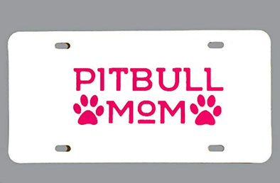 Custom Pitbull Mom Vanity Plate-WickedGoodz
