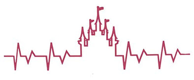 Custom Pulse Princess Castle Vinyl Decal - Heart Beat Bumper Sticker, for Tumblers, Laptops, Car Windows - EKG Princess Gift-WickedGoodz