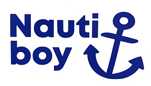 Custom Vinyl Nauti Boy Boat Anchor Decal, Nautical Love Bumper Sticker, for Tumblers, Laptops, Car Windows-WickedGoodz