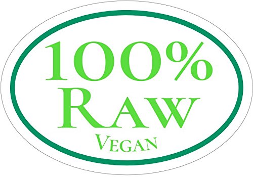 WickedGoodz Oval 100% Raw Vegan Vinyl Decal - Foodie Bumper Sticker - Perfect Vegan Gift-WickedGoodz