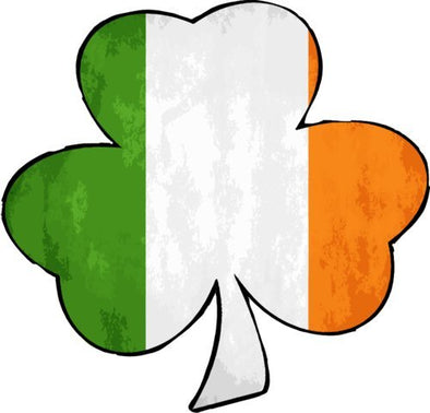 WickedGoodz Irish Flag Shamrock Vinyl Decal - Ireland Clover Bumper Sticker - Perfect Irish Heritage Gift-WickedGoodz