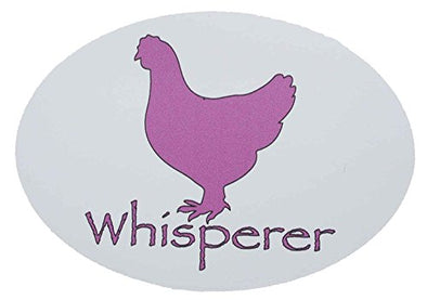 Oval Pink Chicken Whisperer Refrigerator Bumper Magnet - Perfect Farm Gift-WickedGoodz