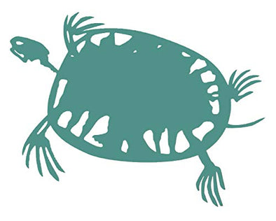 Custom Sea Turtle Fossil Vinyl Decal - Beach Bumper Sticker, For Laptops, Cooler or Car Windows, Turtle Sticker-WickedGoodz