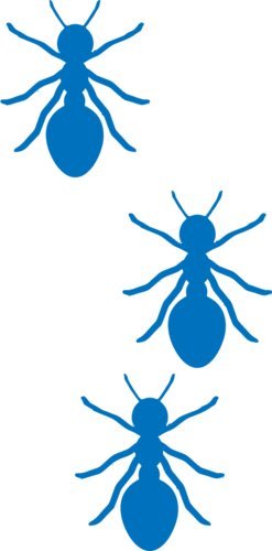 WickedGoodz Blue Ants Vinyl Decal - Insect Bumper Sticker - Perfect Science Gift-WickedGoodz