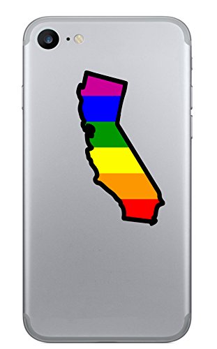 WickedGoodz 2pc Rainbow California Vinyl Decal - Cell Phone Sticker - Perfect Gay Pride Gift-WickedGoodz