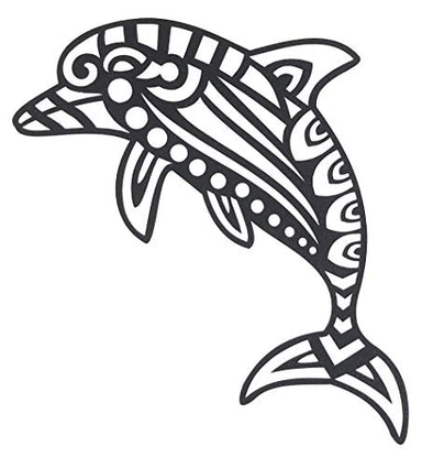 Tribal Dolphin Vinyl Decal Beach Ocean Sticker-WickedGoodz
