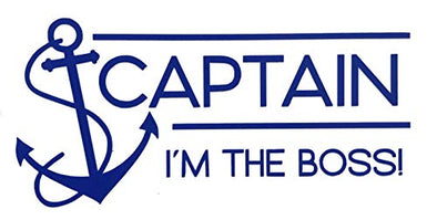 Custom Vinyl Captain Anchor Decal, Nautical Love Bumper Sticker, for Tumblers, Laptops, Car Windows-WickedGoodz