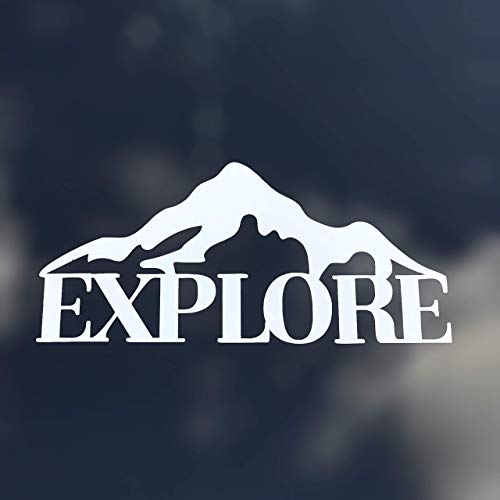 Custom Explore Decal - Mountain Vinyl Sticker - Pick Size and Color-WickedGoodz