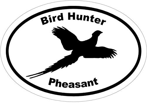 WickedGoodz Oval Vinyl Bird Hunter Pheasant Decal - Hunting Bumper Sticker - Perfect Upland Gift-WickedGoodz