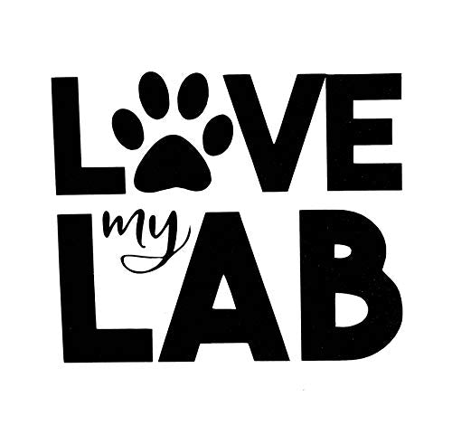 Custom Lab Paw Vinyl Decal - Labrador Dog Bumper Sticker, for Laptops or Cars - Window Transfer-WickedGoodz