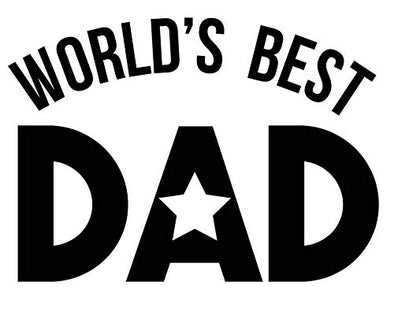 Custom Worlds Best Dad Vinyl Decal - Family Bumper Sticker, for Tumblers Coolers, Laptops, Car Windows - Gifts For Dads-WickedGoodz
