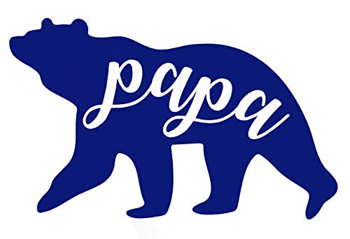 Personalized Papa Bear Vinyl Decal - Dad Bumper Sticker, for Tumblers, Laptops, Car Windows - Pick Size and Color-WickedGoodz