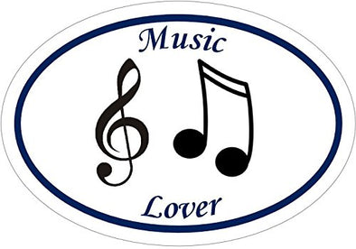 Music Decal - Music Lover Vinyl Sticker - Music Bumper Sticker - Perfect Music Fan Band Member Gift - Made in The USA-WickedGoodz