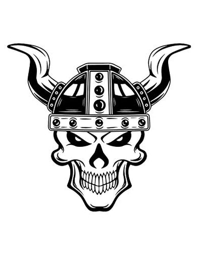 Viking Warrior Horned Helmet Vinyl Decal - Viking Bumper Sticker - Perfect Norse Rune Scandinavian Gift-WickedGoodz