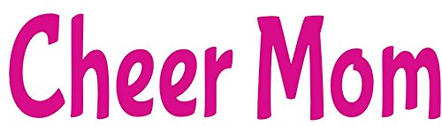 WickedGoodz Pink Cheer Mom Vinyl Decal Transfer - Cheerleader Bumper Sticker - Perfect Cheerleading Mom Gift-WickedGoodz