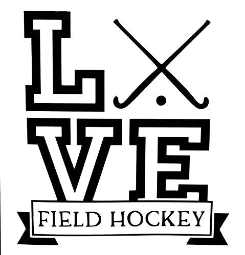 Custom Love Field Hockey Vinyl Decal Sports Bumper Sticker-WickedGoodz