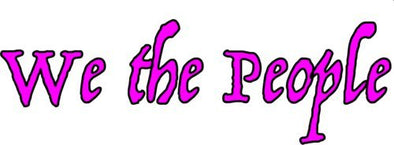 Pink We The People Vinyl Decal Transfer - Patriotic Bumper Sticker - Conservative Gift-WickedGoodz